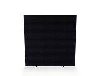 Impulse Plus Oblong 1500/1400 Floor Free Standing Screen Black Fabric Light Grey Edges