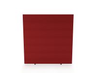 Impulse Plus Oblong 1500/1500 Floor Free Standing Screen Burgundy Fabric Light Grey Edges