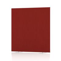 Impulse Plus Oblong 1500/1500 Floor Free Standing Screen Burgundy Fabric Light Grey Edges