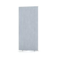 Impulse Plus Oblong 1200/600 Floor Free Standing Screen Light Grey Fabric Light Grey Edges