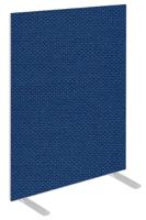 Impulse Plus Oblong 1200/600 Floor Free Standing Screen Powder Blue Fabric Light Grey Edges