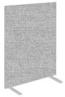 Impulse Plus Oblong 1200/800 Floor Free Standing Screen Light Grey Fabric Light Grey Edges