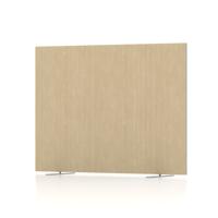 Impulse Plus Oblong 1200/1600 Floor Free Standing Screen Beige Fabric Light Grey Edges