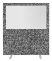Impulse Plus Clear Half Vision 1800/1600 Floor Free Standing Screen Lead Fabric Light Grey Edges