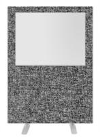 Impulse Plus Clear Half Vision 1500/1200 Floor Free Standing Screen Lead Fabric Light Grey Edges