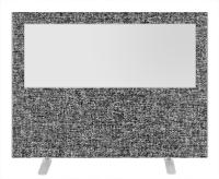 Impulse Plus Clear Half Vision 1200/1600 Floor Free Standing Screen Lead Fabric Light Grey Edges