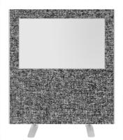 Impulse Plus Clear Half Vision 1200/1200 Floor Free Standing Screen Lead Fabric Light Grey Edges