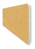 Impulse Plus Oblong 400/600 Desktop Screen Rounded Corners Beige Fabric Light Grey Edges