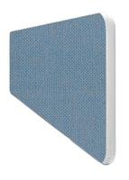 Impulse Plus Oblong 400/600 Desktop Screen Rounded Corners Sky Blue Fabric Light Grey Edges