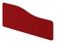 Impulse Plus Wave 400/600 Desktop Screen Rounded Corners Burgundy Fabric Light Grey Edges
