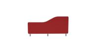 Impulse Plus Wave 400/800 Desktop Screen Rounded Corners Burgundy Fabric Light Grey Edges