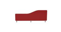 Impulse Plus Wave 400/1000 Desktop Screen Rounded Corners Burgundy Fabric Light Grey Edges