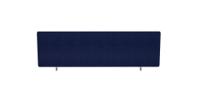 Impulse Plus Oblong 400/1200 Desktop Screen Rounded Corners Royal Blue Fabric Light Grey Edges