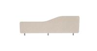 Impulse Plus Wave 400/1200 Desktop Screen Rounded Corners Light Grey Fabric Light Grey Edges