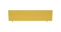 Impulse Plus Oblong 400/1400 Desktop Screen Rounded Corners Beige Fabric Light Grey Edges