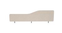 Impulse Plus Wave 400/1400 Desktop Screen Rounded Corners Light Grey Fabric Light Grey Edges