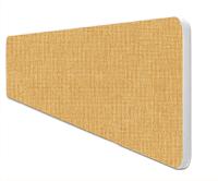 Impulse Plus Oblong 400/1500 Desktop Screen Rounded Corners Beige Fabric Light Grey Edges
