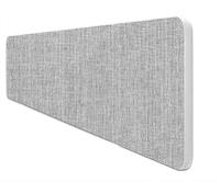 Impulse Plus Oblong 400/1500 Desktop Screen Rounded Corners Light Grey Fabric Light Grey Edges