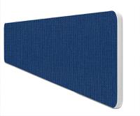 Impulse Plus Oblong 400/1500 Desktop Screen Rounded Corners Powder Blue Fabric Light Grey Edges