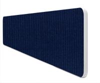 Impulse Plus Oblong 400/1500 Desktop Screen Rounded Corners Royal Blue Fabric Light Grey Edges