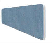 Impulse Plus Oblong 400/1500 Desktop Screen Rounded Corners Sky Blue Fabric Light Grey Edges