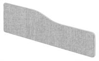 Impulse Plus Wave 400/1500 Desktop Screen Rounded Corners Light Grey Fabric Light Grey Edges