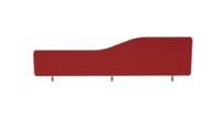 Impulse Plus Wave 400/1600 Desktop Screen Rounded Corners Burgundy Fabric Light Grey Edges