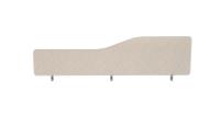 Impulse Plus Wave 400/1600 Desktop Screen Rounded Corners Light Grey Fabric Light Grey Edges