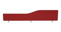Impulse Plus Wave 400/1800 Desktop Screen Rounded Corners Burgundy Fabric Light Grey Edges