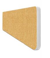 Impulse Plus Oblong 300/600 Desktop Screen Rounded Corners Beige Fabric Light Grey Edges