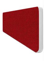 Impulse Plus Oblong 300/600 Desktop Screen Rounded Corners Burgundy Fabric Light Grey Edges