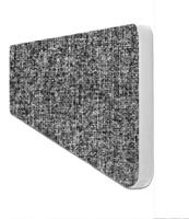 Impulse Plus Oblong 300/600 Desktop Screen Rounded Corners Lead Fabric Light Grey Edges