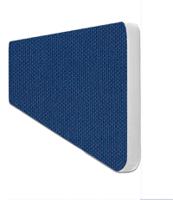 Impulse Plus Oblong 300/600 Desktop Screen Rounded Corners Powder Blue Fabric Light Grey Edges