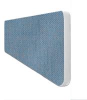 Impulse Plus Oblong 300/600 Desktop Screen Rounded Corners Sky Blue Fabric Light Grey Edges