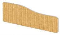 Impulse Plus Wave 300/600 Desktop Screen Rounded Corners Beige Fabric Light Grey Edges