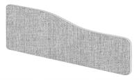 Impulse Plus Wave 300/600 Desktop Screen Rounded Corners Light Grey Fabric Light Grey Edges