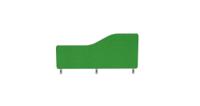 Impulse Plus Wave 300/800 Desktop Screen Rounded Corners Palm Green Fabric Light Grey Edges