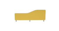 Impulse Plus Wave 300/1000 Desktop Screen Rounded Corners Beige Fabric Light Grey Edges