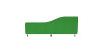 Impulse Plus Wave 300/1000 Desktop Screen Rounded Corners Palm Green Fabric Light Grey Edges