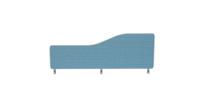 Impulse Plus Wave 300/1000 Desktop Screen Rounded Corners Sky Blue Fabric Light Grey Edges