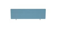 Impulse Plus Oblong 300/1200 Desktop Screen Rounded Corners Sky Blue Fabric Light Grey Edges