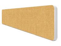 Impulse Plus Oblong 300/1500 Desktop Screen Rounded Corners Beige Fabric Light Grey Edges
