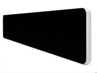 Impulse Plus Oblong 300/1500 Desktop Screen Rounded Corners Black Fabric Light Grey Edges