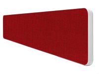 Impulse Plus Oblong 300/1500 Desktop Screen Rounded Corners Burgundy Fabric Light Grey Edges