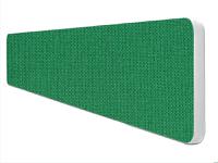 Impulse Plus Oblong 300/1500 Desktop Screen Rounded Corners Palm Green Fabric Light Grey Edges