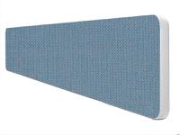 Impulse Plus Oblong 300/1500 Desktop Screen Rounded Corners Sky Blue Fabric Light Grey Edges