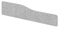 Impulse Plus Wave 300/1500 Desktop Screen Rounded Corners Light Grey Fabric Light Grey Edges