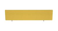 Impulse Plus Oblong 300/1600 Desktop Screen Rounded Corners Beige Fabric Light Grey Edges