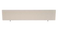 Impulse Plus Oblong 300/1800 Desktop Screen Rounded Corners Light Grey Fabric Light Grey Edges