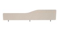 Impulse Plus Wave 300/1800 Desktop Screen Rounded Corners Light Grey Fabric Light Grey Edges